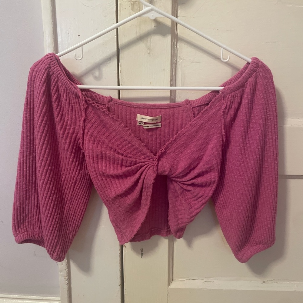 Pink/purple urban outfitters knot crop top